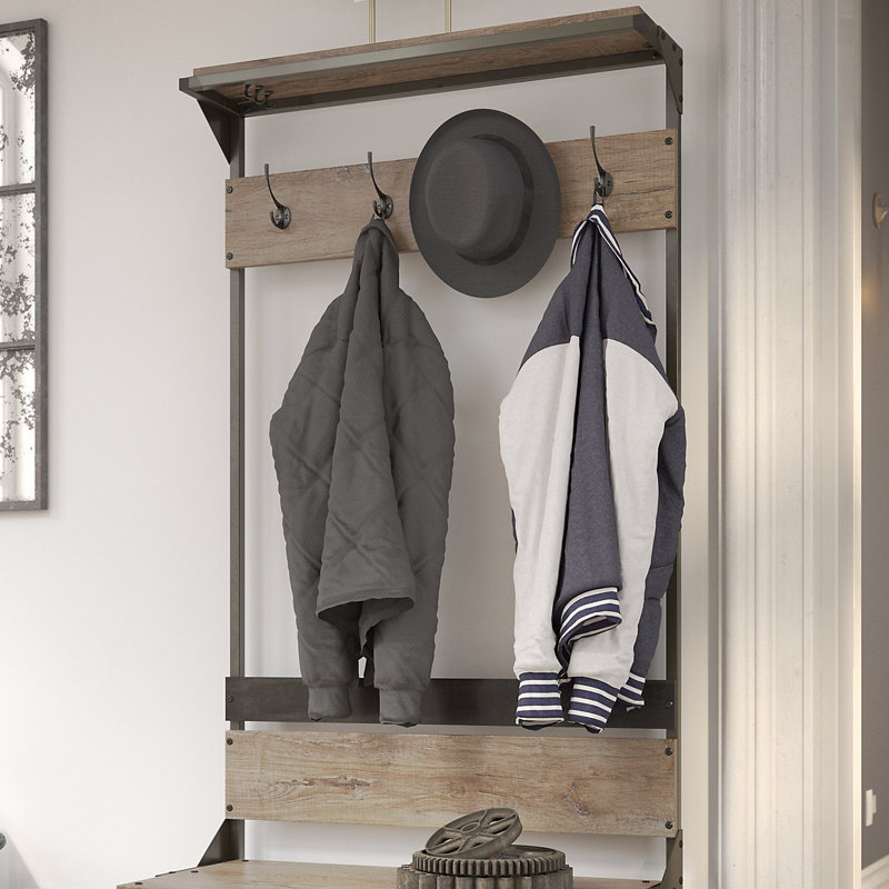 Greyleigh™ Edgerton Hall Tree 31.89'' Wide with Bench and Shoe Storage